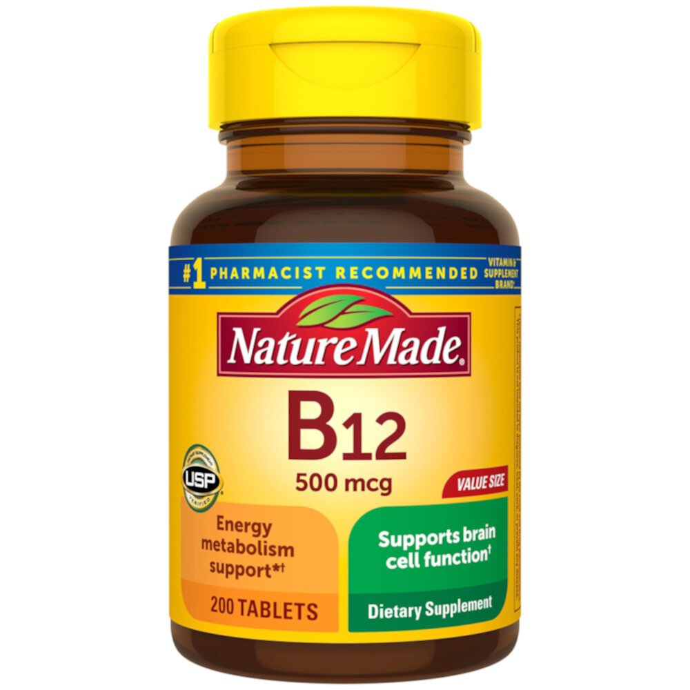 Vitamin B-12 -- 500 mcg - 200 Tablets (Таблетки) Nature Made