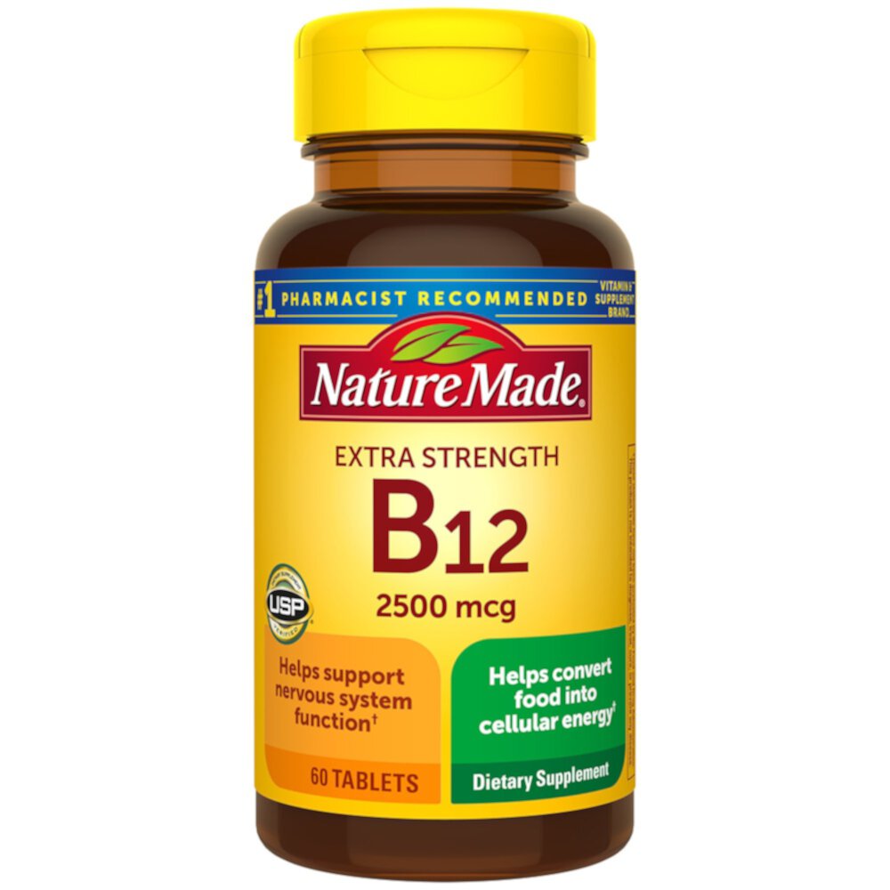 Nature Made Витамин B-12 -- 2500 мкг -- 60 таблеток Nature Made
