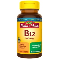 Vitamin B-12 -- 500 mcg - 100 Tablets (Таблетки) Nature Made