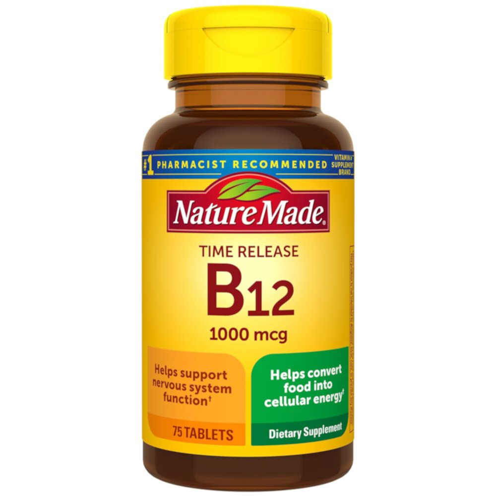 Vitamin B-12 Timed Release -- 1000 mcg - 75 Tablets (Таблетки) Nature Made