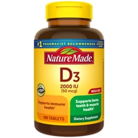 Vitamin D3 -- 2000 IU - 400 Tablets (Таблетки) Nature Made