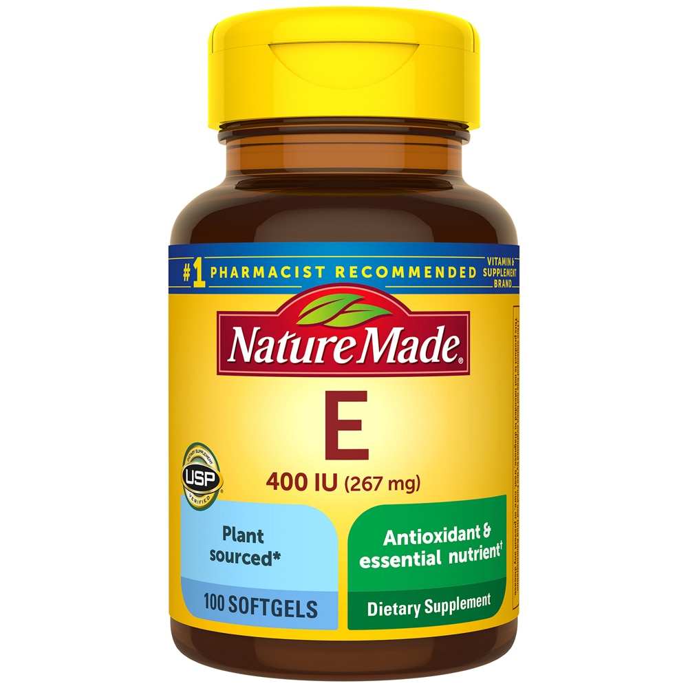 Vitamin E -- 400 IU - 100 Softgels (Мягкие капсулы) Nature Made