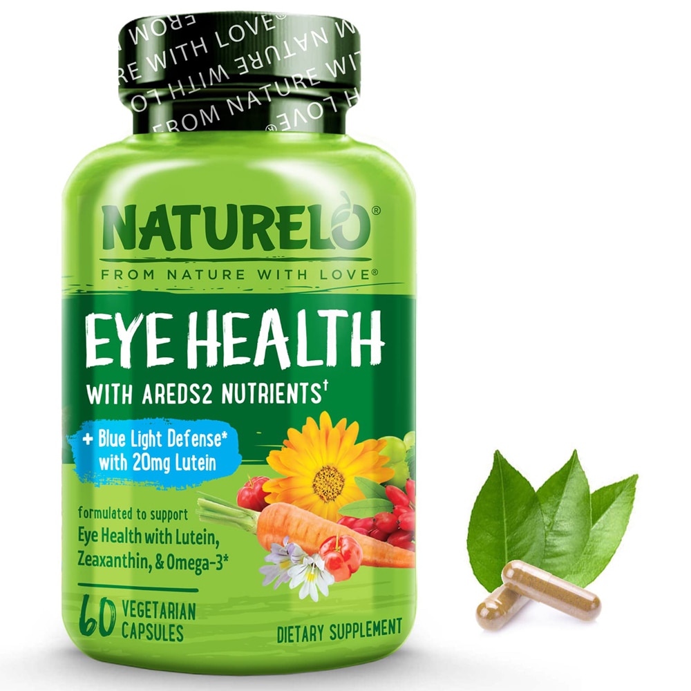 Eye Health Areds 2 Nutrients -- 60 Vegetarian Capsules (Вегетарианские капсулы) NATURELO