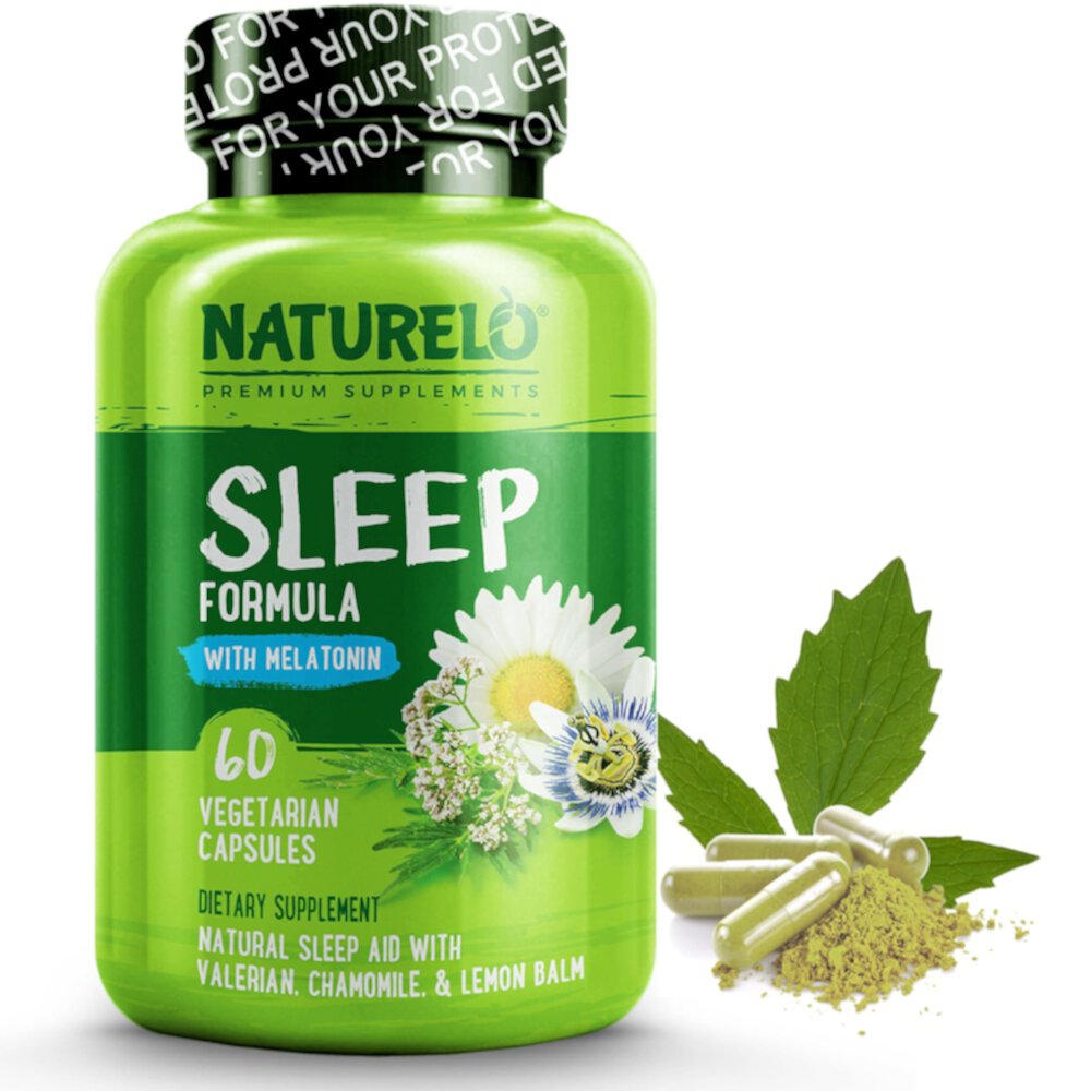 Sleep Formula with Melatonin -- 60 Vegetarian Capsules (Вегетарианские капсулы) NATURELO