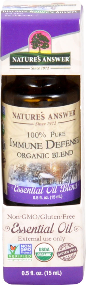 Nature's Answer 100% чистая органическая смесь эфирных масел для иммунной защиты -- 0,5 жидких унций Nature's Answer