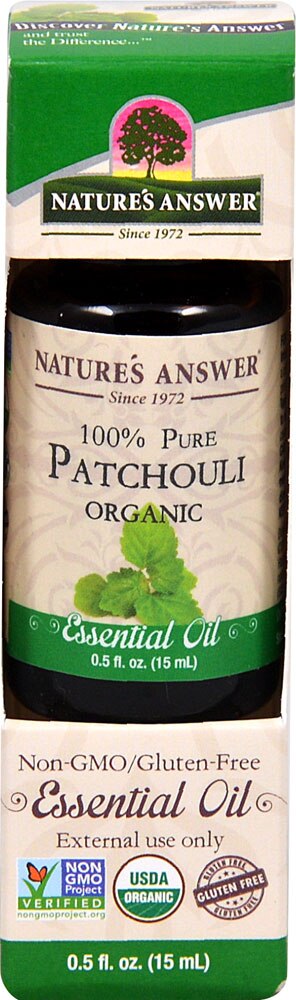 Nature's Answer 100 % чистое органическое эфирное масло пачули – 0,5 жидких унций Nature's Answer