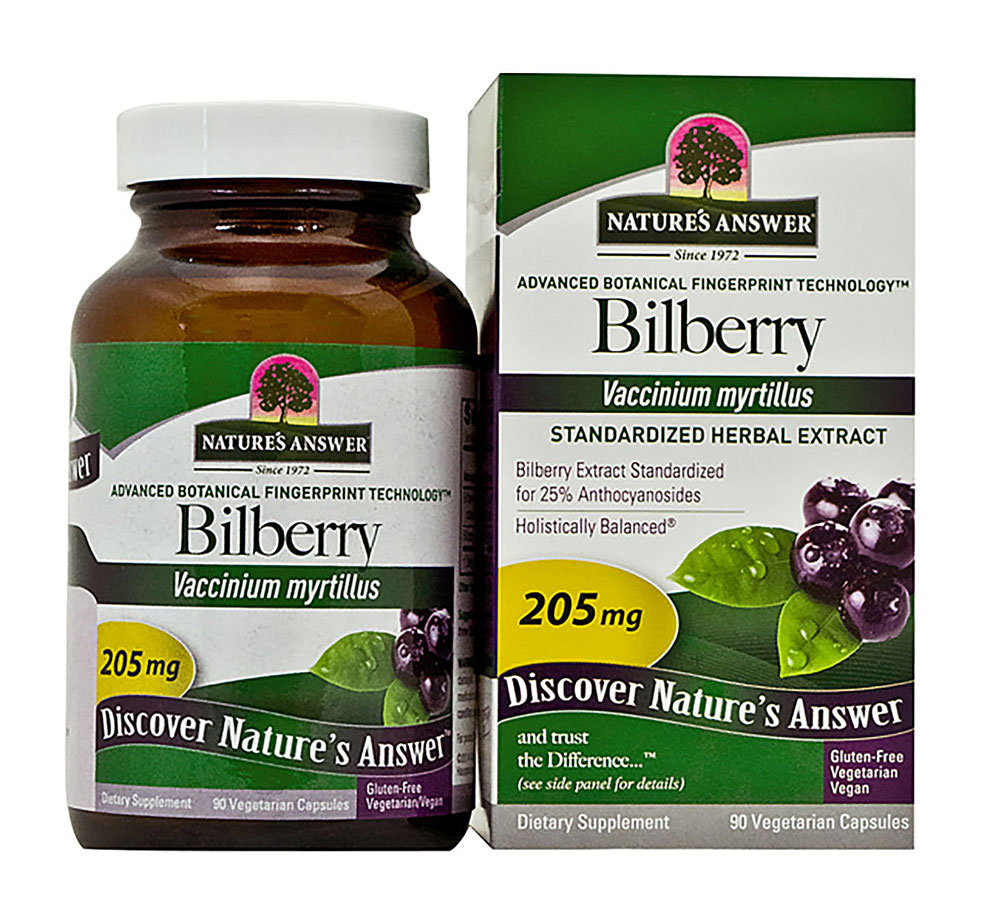 Bilberry Extract -- 90 Vegetarian Capsules (Вегетарианские капсулы) Nature's Answer