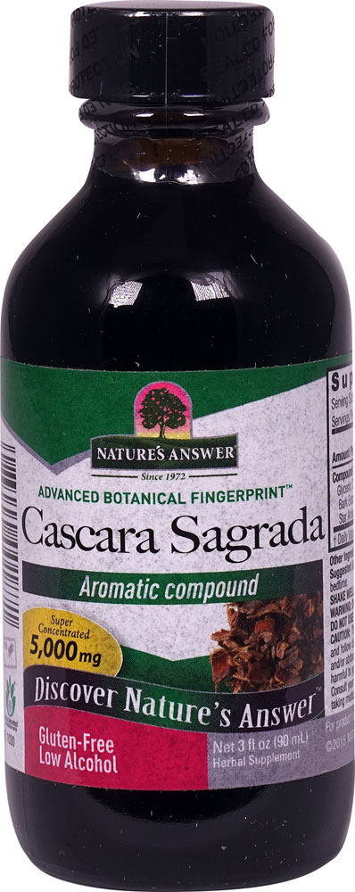 Cascara Sagrada -- 5000 mg - 3 fl oz (Жидкие унции) Nature's Answer