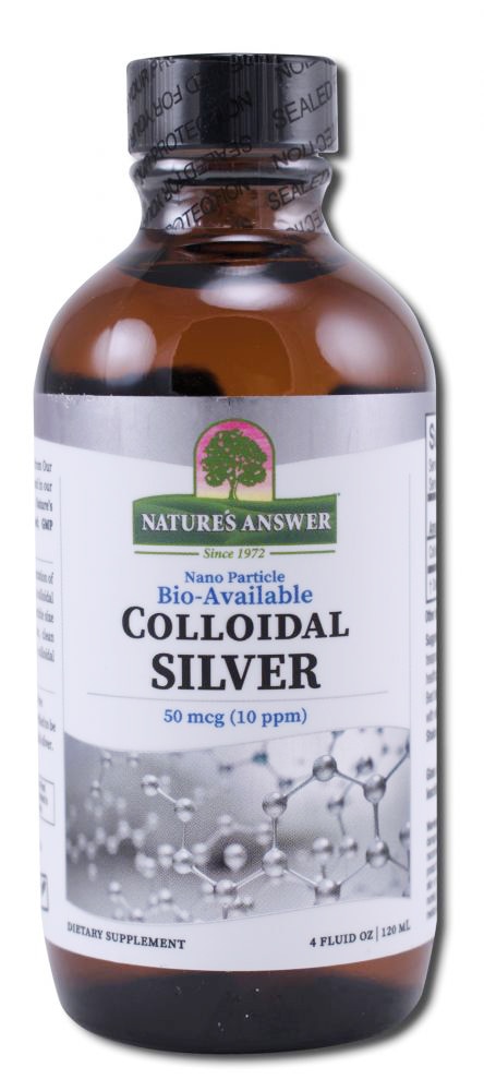 Nature's Answer Коллоидное серебро - 50 мкг - 4 жидких унции Nature's Answer
