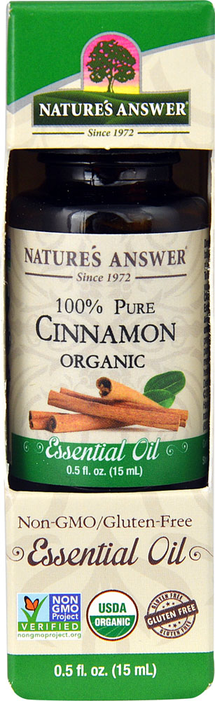 Эфирное масло 100% натуральная органическая корица — 0,5 жидк. унции Nature's Answer