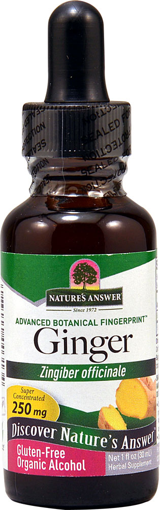 Имбирь Nature's Answer — 250 мг — 1 жидкая унция Nature's Answer