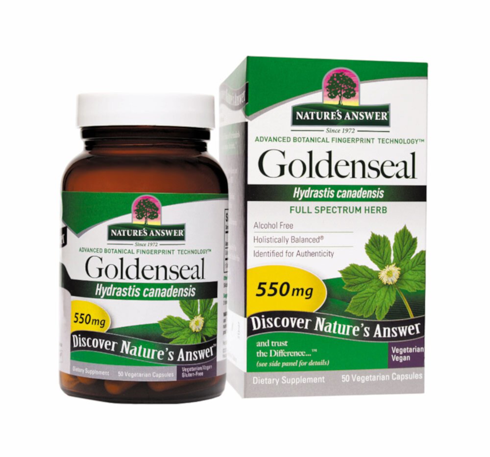 Goldenseal -- 550 mg - 50 Vegetarian Capsules (Вегетарианские капсулы) Nature's Answer