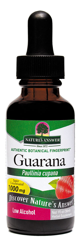 Гуарана — 1000 мг — 1 жидкая унция Nature's Answer