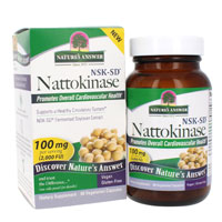 Nature's Answer NSK-SD Наттокиназа -- 100 мг -- 60 вегетарианских капсул Nature's Answer