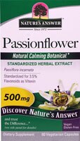 Passionflower Standardized Herbal Extract -- 500 mg - 60 Vegetarian Capsules (Вегетарианские капсулы) Nature's Answer