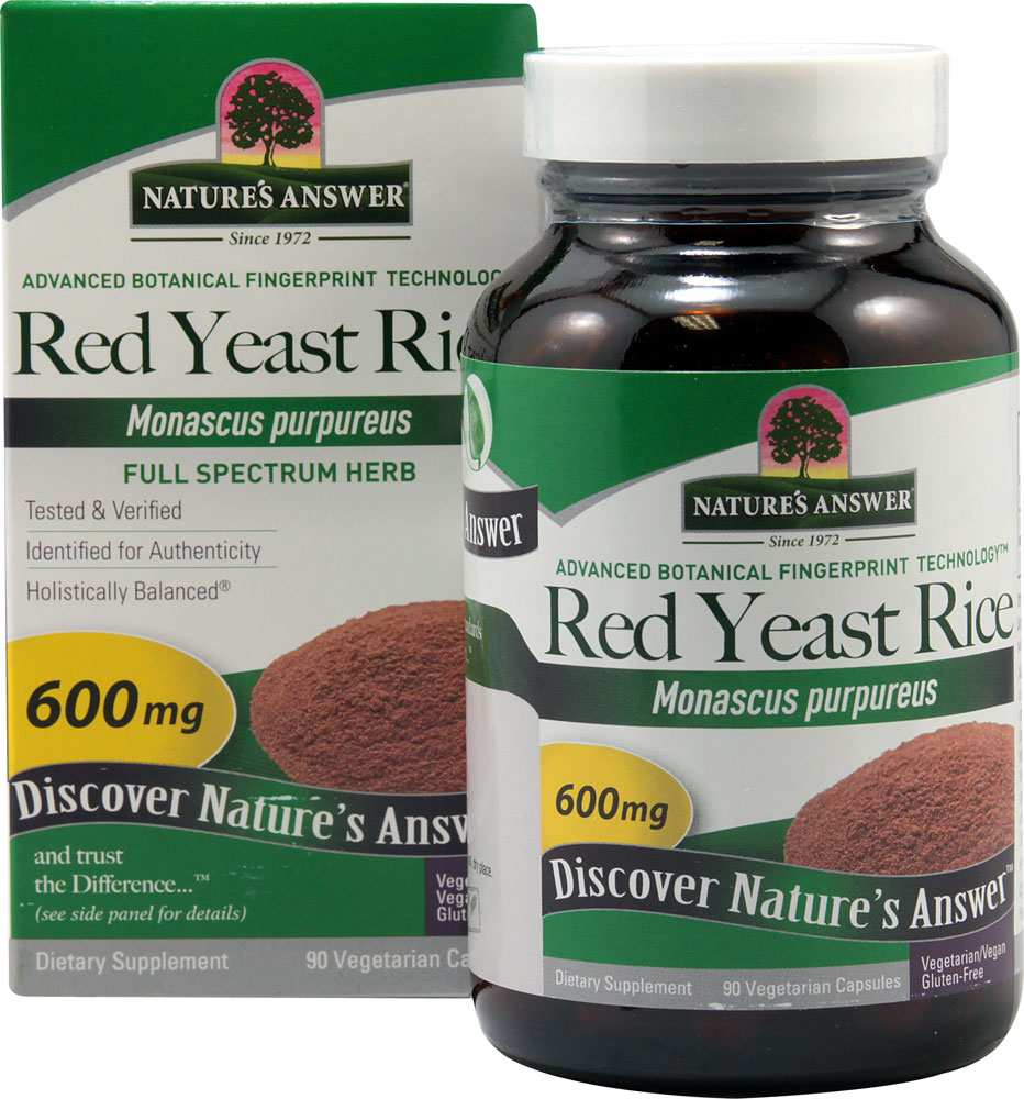 Красный Дрожжевой Рис - 600 мг - 90 вегетарианских капсул - Nature's Answer Nature's Answer