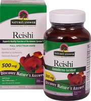 Reishi -- 500 mg - 90 Vegetarian Capsules (Вегетарианские капсулы) Nature's Answer