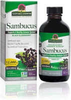 Sambucus Black Elderberry -- 12000 mg - 4 fl oz (Жидкие унции) Nature's Answer