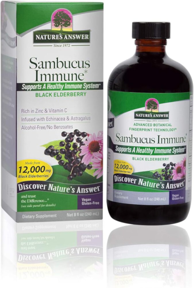 Sambucus Immune -- 8 fl oz (Жидкие унции) Nature's Answer