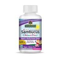 Sambucus Black Elderberry Kids' Chewables (Жевательные таблетки) -- 3200 mg - 45 Chewable Tablets (Жевательные таблетки) Nature's Answer