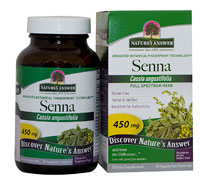 Senna -- 450 mg - 90 Vegetarian Capsules (Вегетарианские капсулы) Nature's Answer