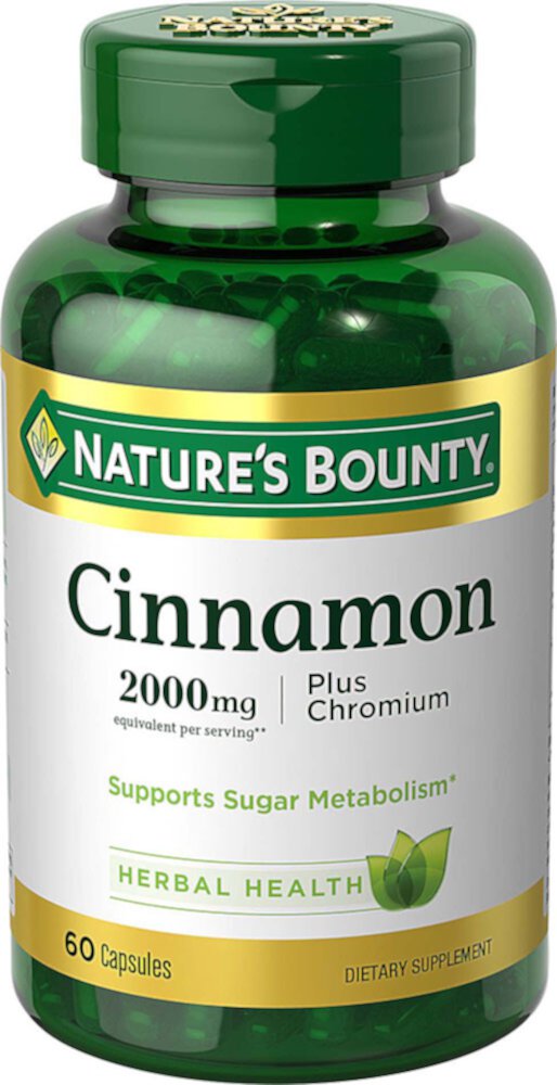Корица плюс хром — 2000 мг — 60 капсул Nature's Bounty