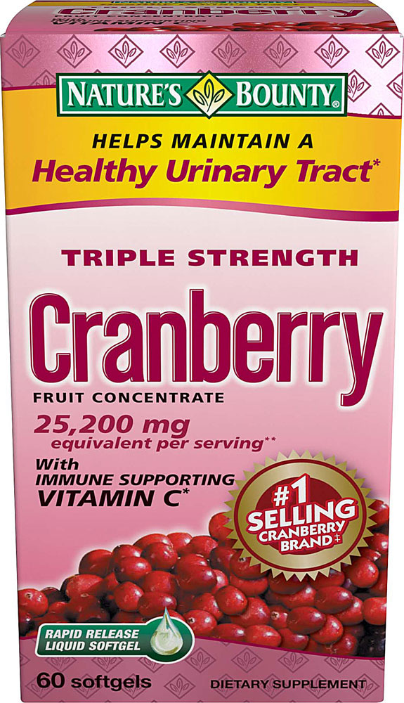 Cranberry Fruit Concentrate with Vitamin C -- 25200 mg - 60 Softgels (Мягкие капсулы) Nature's Bounty