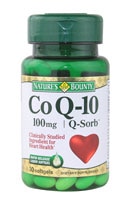 Nature's Bounty Co-Q10 Q-Sorb™ — 100 мл — 30 гелевых капсул Nature's Bounty