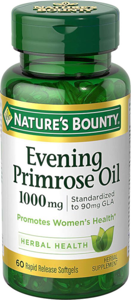 Масло вечерней примулы - 1000 мг - 60 мягких капсул - Nature's Bounty Nature's Bounty