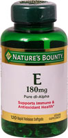 E -- 180 mg - 120 Softgels (Мягкие капсулы) Nature's Bounty