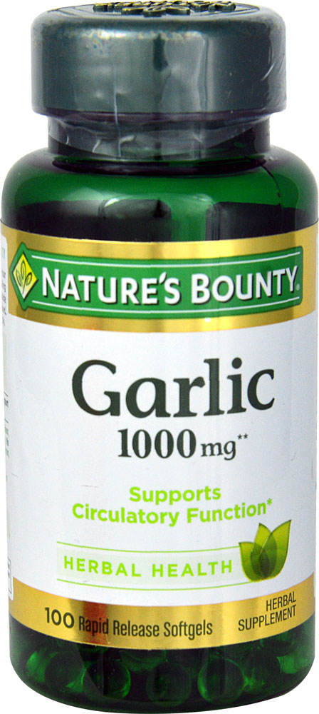 Garlic Extract -- 1000 mg - 100 Softgels (Мягкие капсулы) Nature's Bounty