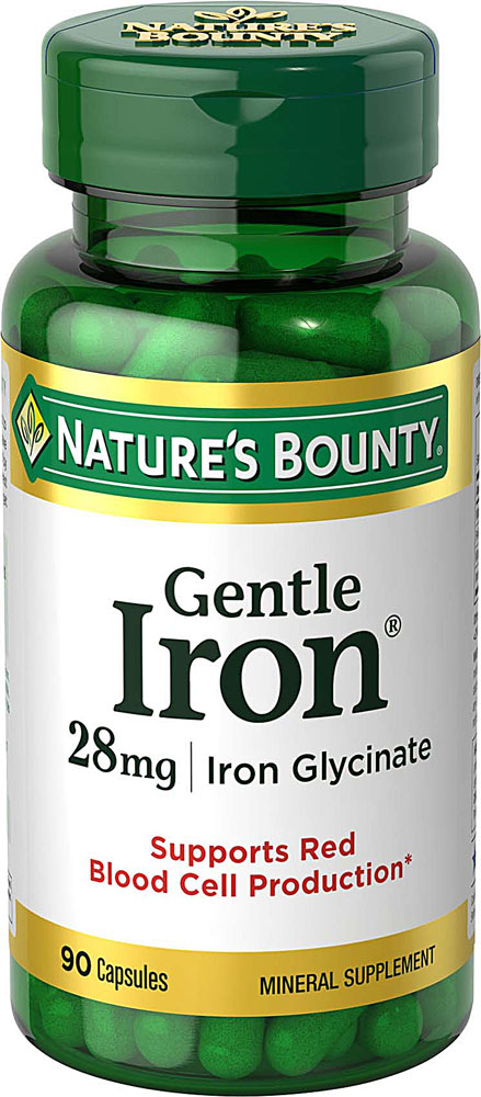 Gentle Iron® - 28 мг - 90 капсул - Nature's Bounty Nature's Bounty