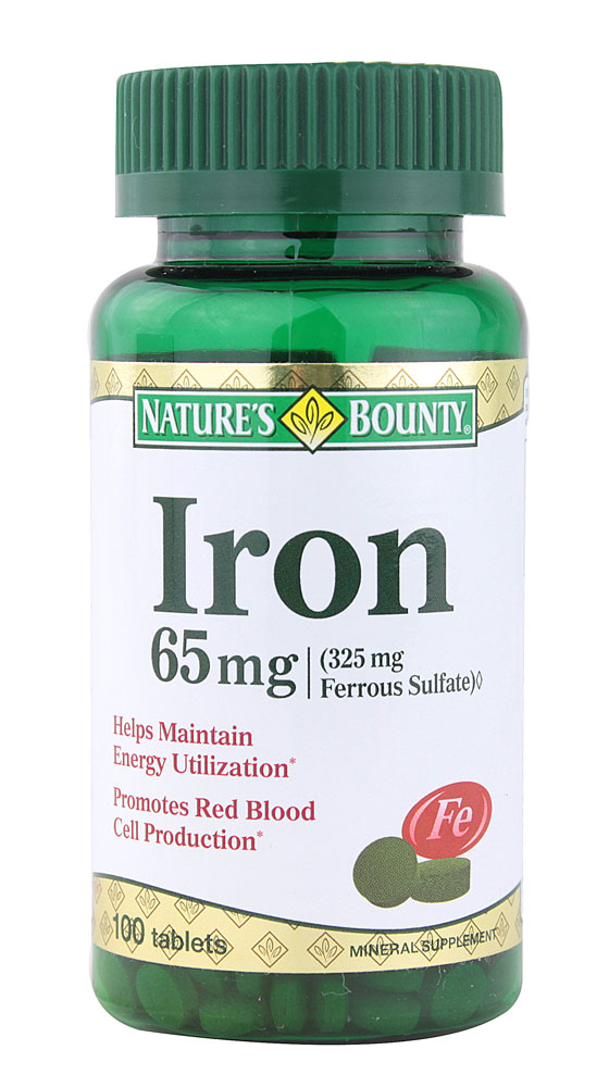 Железо - 65 мг - 100 таблеток - Nature's Bounty Nature's Bounty