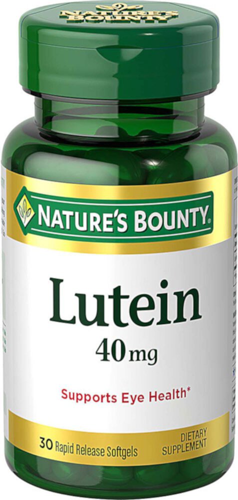 Lutein -- 40 mg - 30 Softgels (Мягкие капсулы) Nature's Bounty