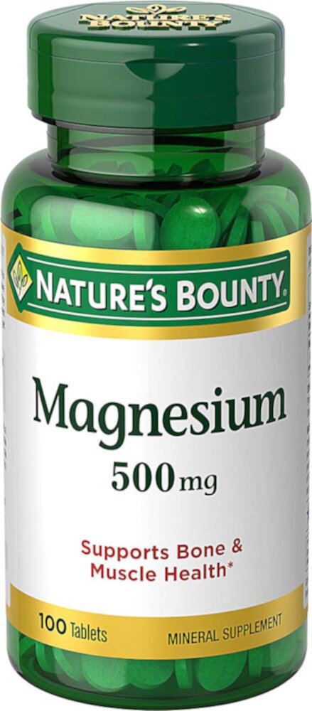 Магний высокой концентрации - 500 мг - 100 таблеток - Nature's Bounty Nature's Bounty