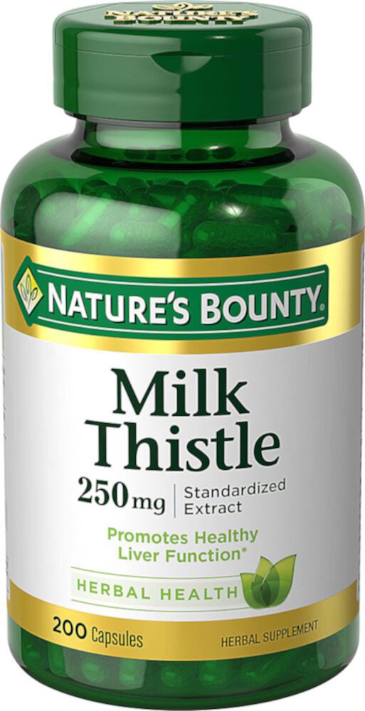 Расторопша пятнистая Nature's Bounty — 250 мг — 200 капсул Nature's Bounty