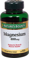 Магний быстрого высвобождения Nature's Bounty — 400 мг — 75 мягких капсул Nature's Bounty
