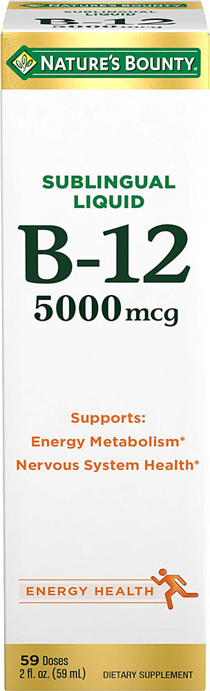 Super Strength B-12 Natural Berry -- 5000 mcg - 2 fl oz (Жидкие унции) Nature's Bounty