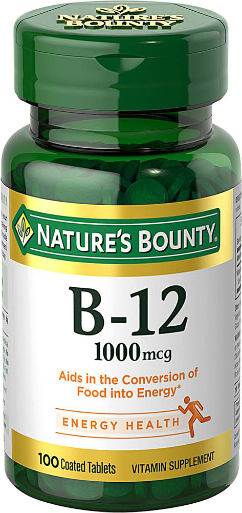 Витамин B-12 от Nature's Bounty, 1000 мкг, 100 таблеток Nature's Bounty