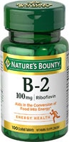 Витамин B2 — 100 мг — 100 таблеток Nature's Bounty