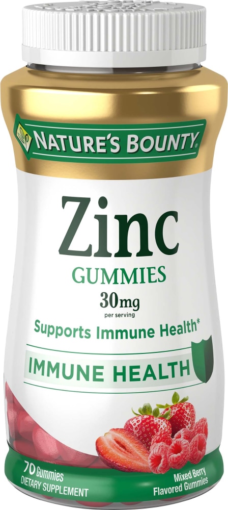 Nature's Bounty Zinc Gummies Mixed Berry — 30 мг — 70 жевательных конфет Nature's Bounty