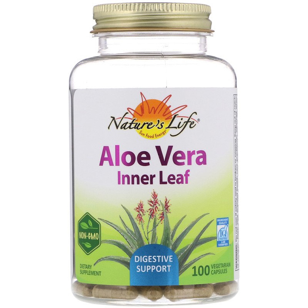 Aloe Vera Innerleaf -- 100 Vegetarian Capsules (Вегетарианские капсулы) Nature's Life