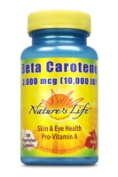 Beta Carotene -- 3000 mcg - 100 Vegetarian Capsules (Вегетарианские капсулы) Nature's Life