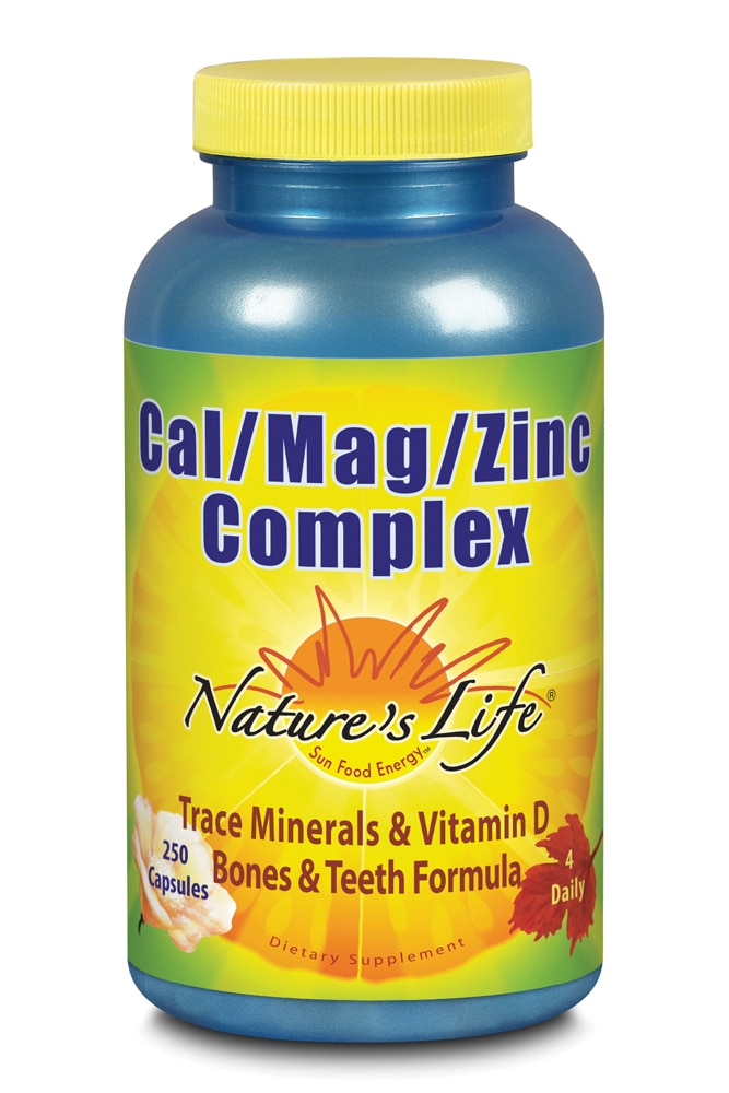 Cal Mag Zinc Complex -- 1000 mg - 250 Capsules (Капсулы) Nature's Life