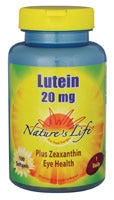 Nature's Life Лютеин — 20 мг — 100 мягких таблеток Nature's Life
