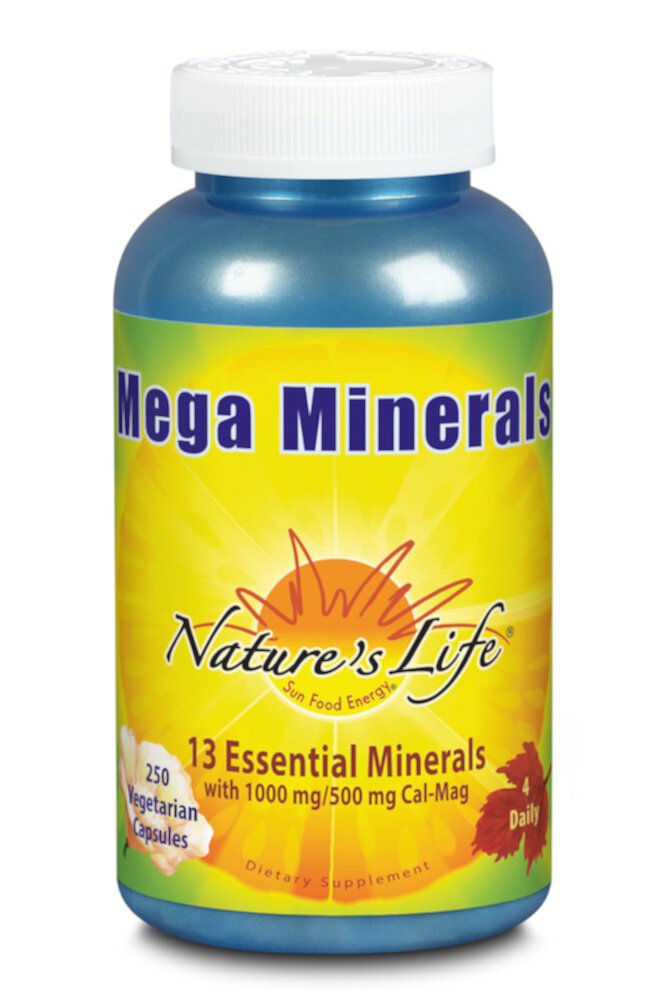 Mega Minerals -- 250 Vegetarian Capsules (Вегетарианские капсулы) Nature's Life