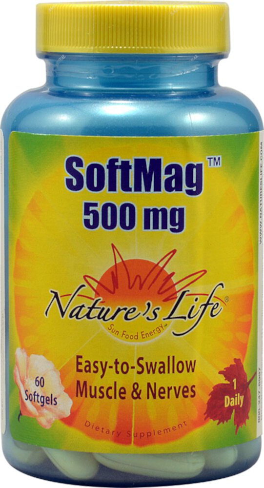 SoftMag™ -- 500 mg - 60 Softgels (Мягкие капсулы) Nature's Life