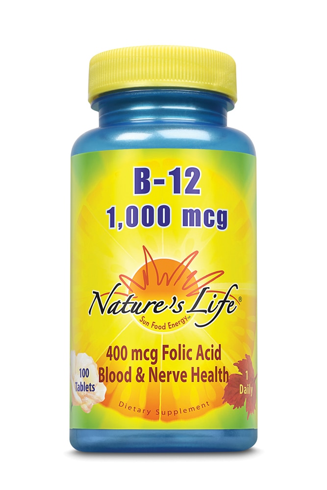 Vitamin B-12 -- 1000 mcg - 100 Tablets (Таблетки) Nature's Life