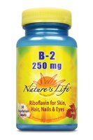 Витамин B-2 — 250 мг — 50 таблеток Nature's Life