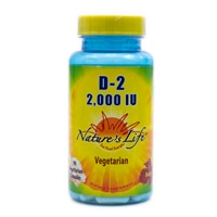 Vitamin D-2 -- 2000 IU - 90 Vegetarian Capsules (Вегетарианские капсулы) Nature's Life